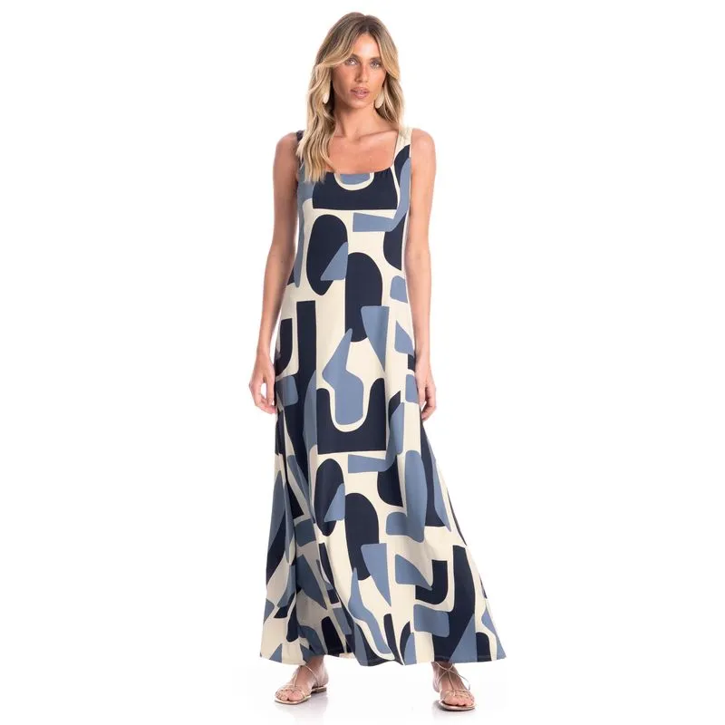 Vestido Feminino Square Índigo Azul Marinho/P