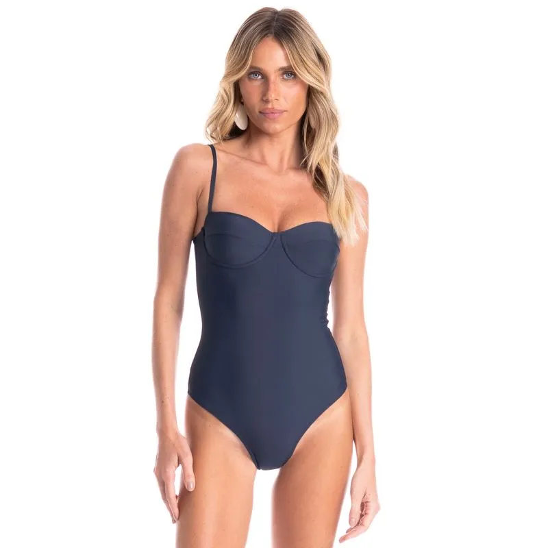 Maiô Corset Slim Breeze Azul Marinho/G