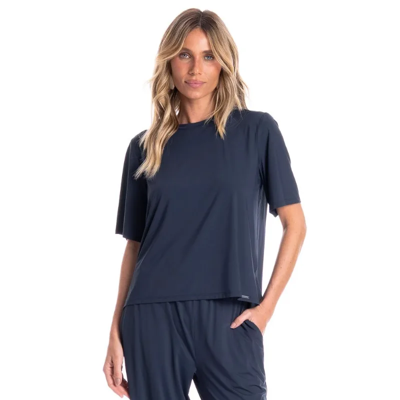 Blusa Ampla Feminina Breeze Azul Marinho/M