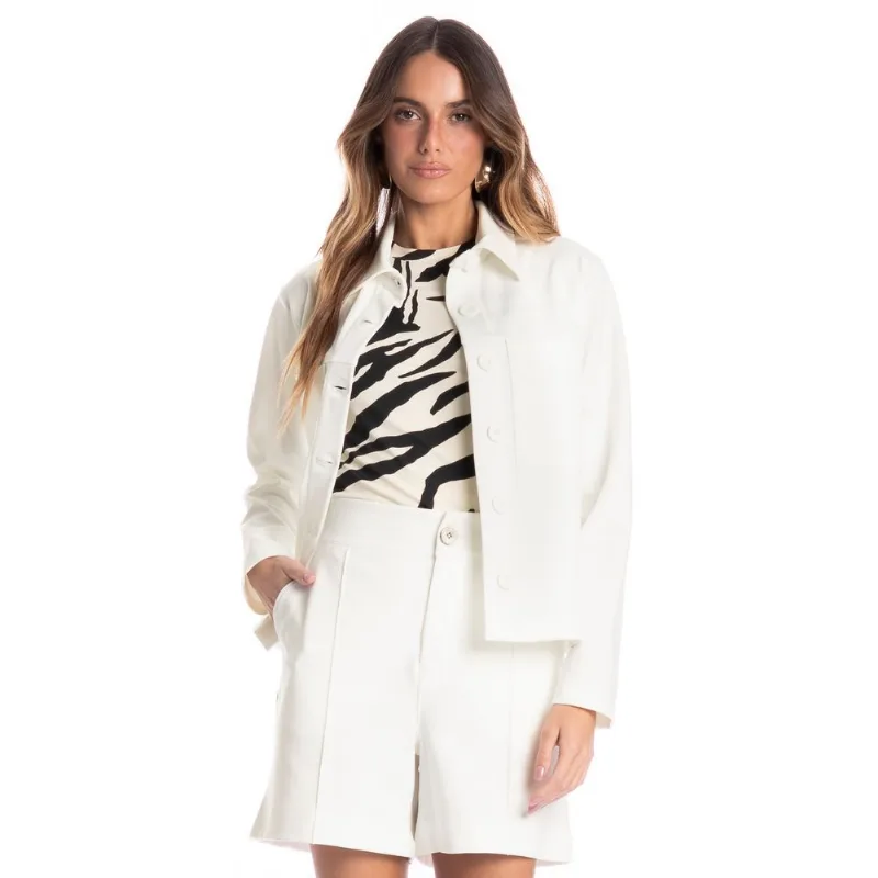 Bermuda Feminina Rachel Reta Breeze Branco/38