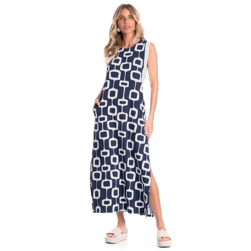 Vestido Feminino Regata Nós Azul Marinho/G