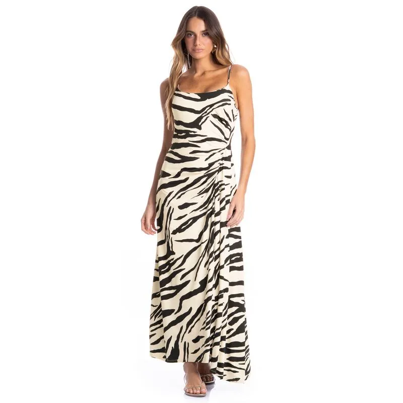 Vestido Feminino Franzido Riviera Branco/M