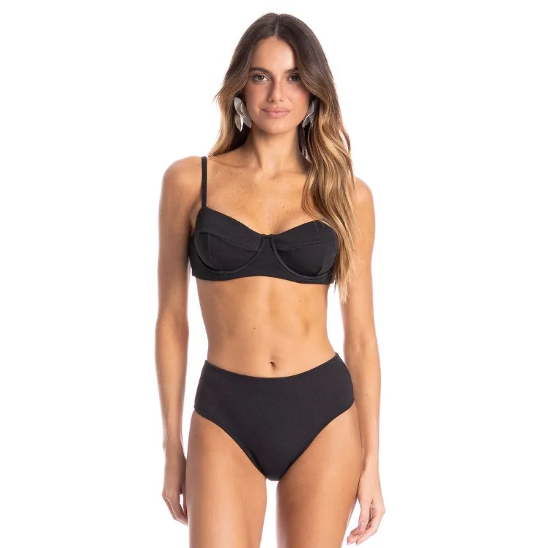 Biquíni Feminino Corset Alta Oásis Preto/P