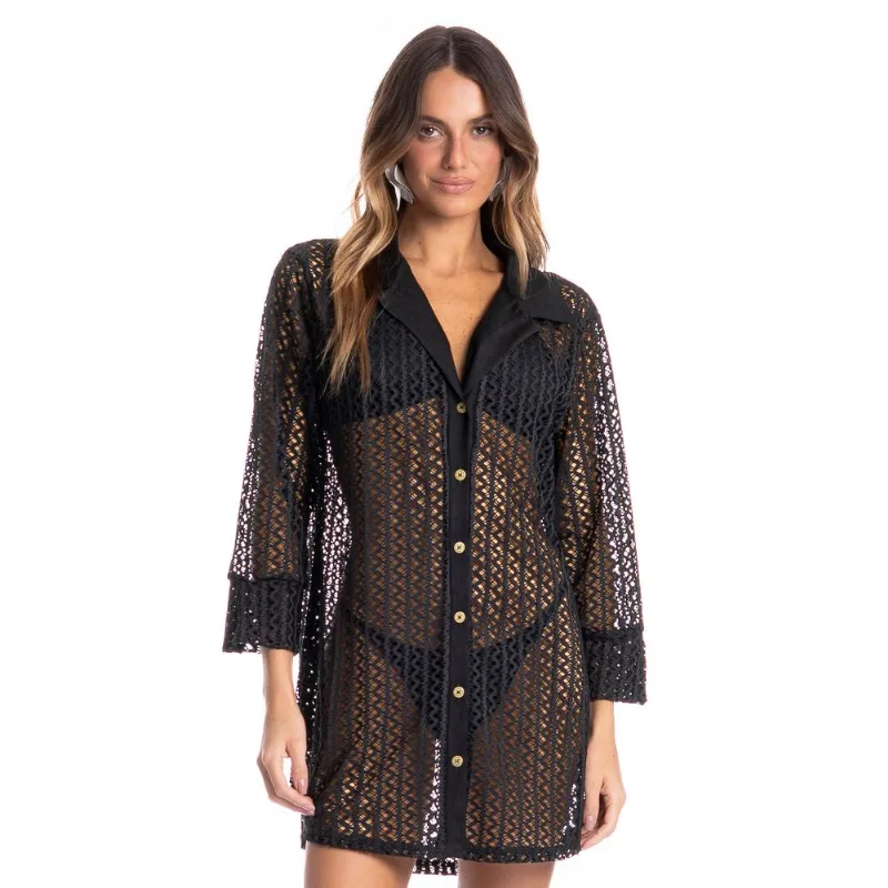 Camisa Feminina Oásis Preto/G