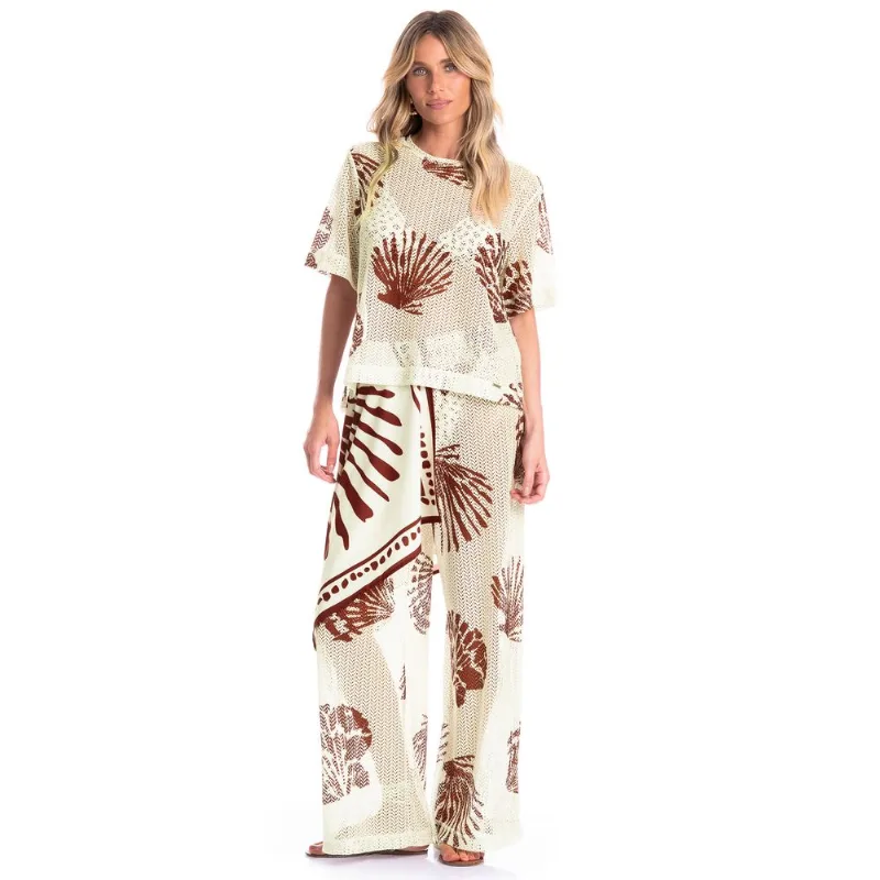 Calça Feminina Conchas Marrom/G