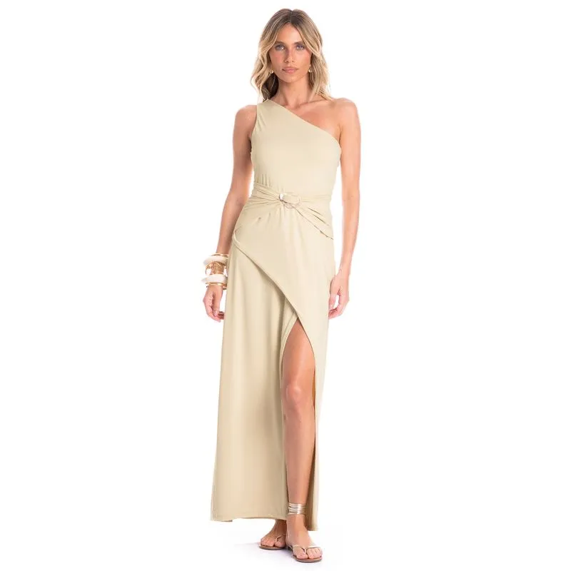 Vestido Feminino Assimétrico Essenza Bege/M