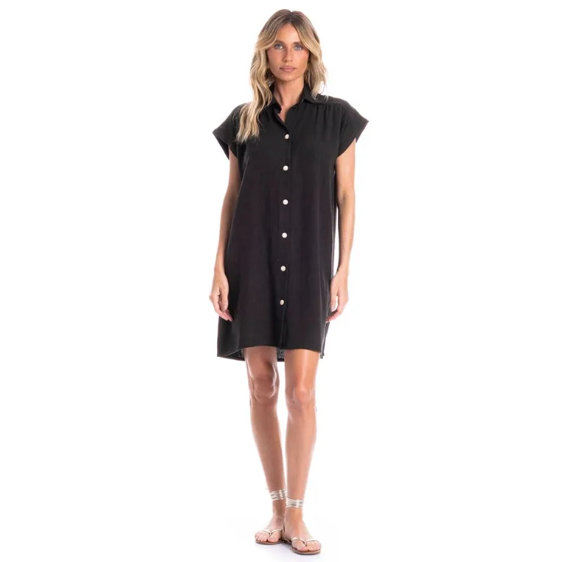 Camisa Feminina Ampla Belize Preto/GG