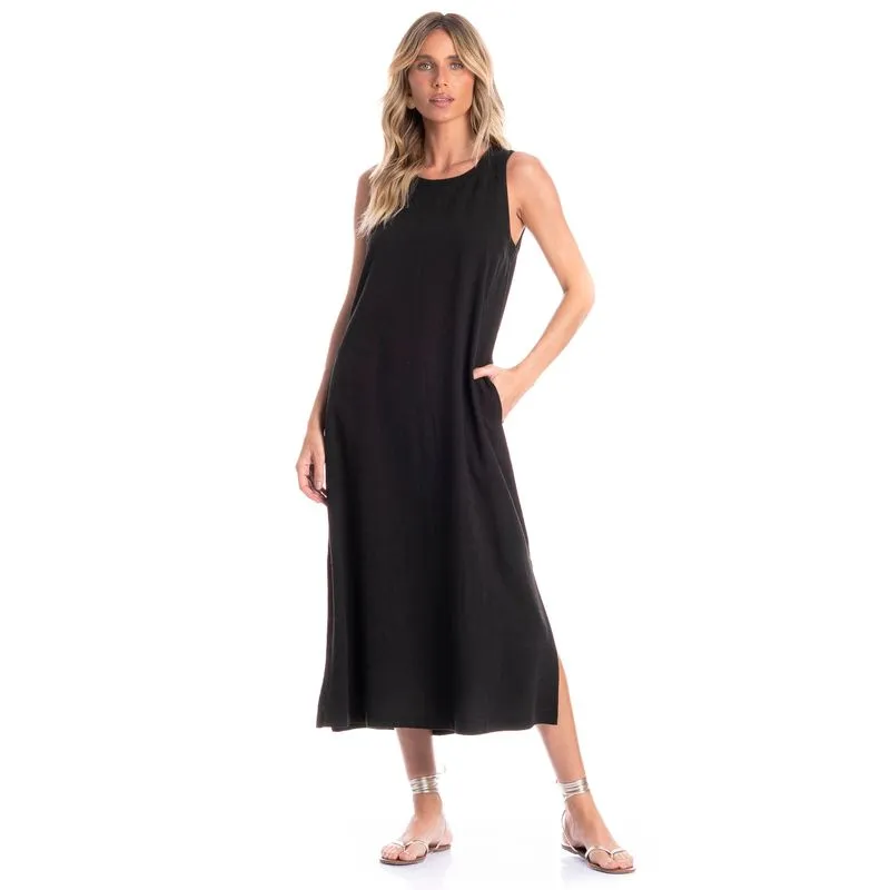 Vestido Feminino Regata Com Bolso Belize Preto/M
