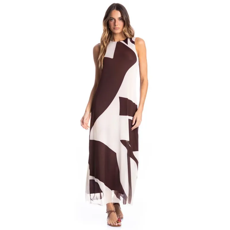 Vestido Em Tule Com Forro Litorânea Vermelho/M