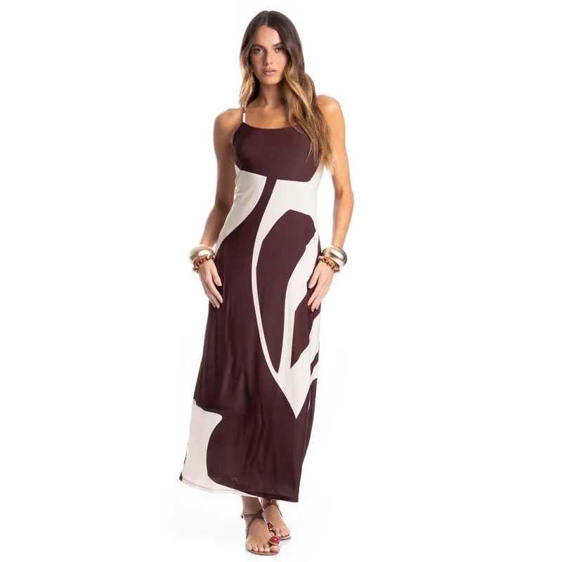 Vestido Feminino Alcinha Costas Cruzadas Litorânea Vermelho/M