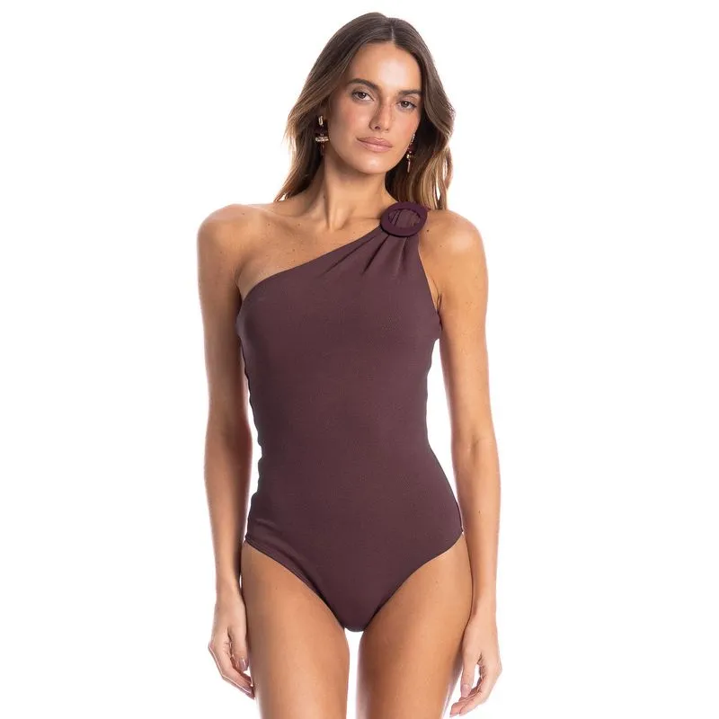 Maiô Feminino Assimétrico Barolo Vermelho/G
