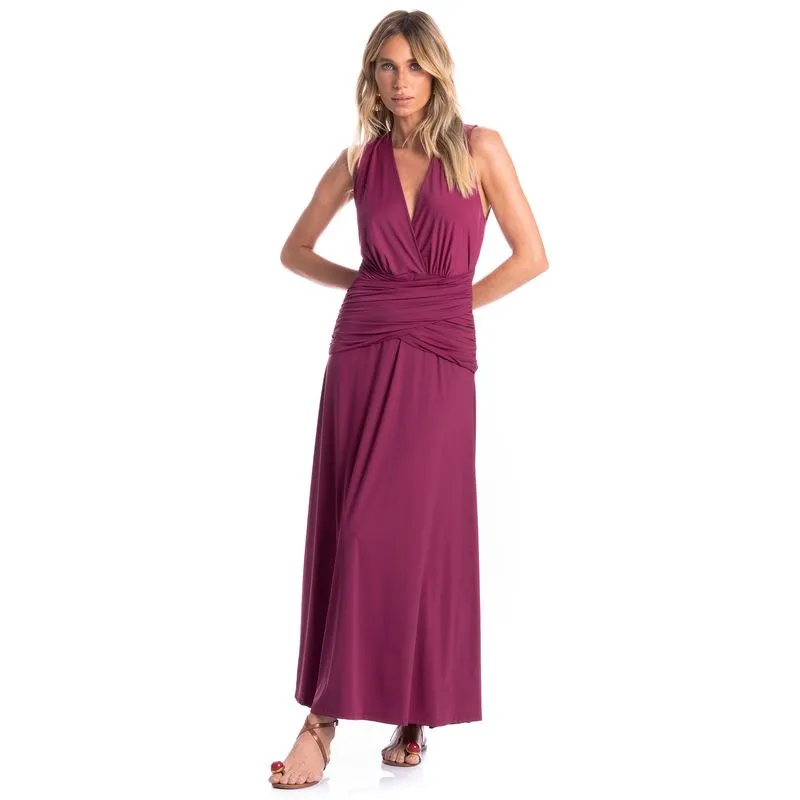 Vestido Feminino Transpassado Floral Rosa/P