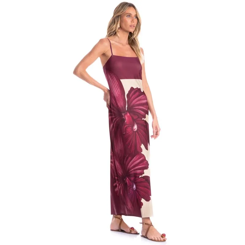 Vestido Feminino De Alcinha Floral Rosa/P
