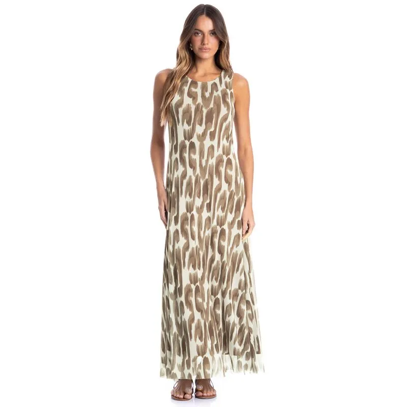 Vestido Feminino Evasê Savanna Marrom/P