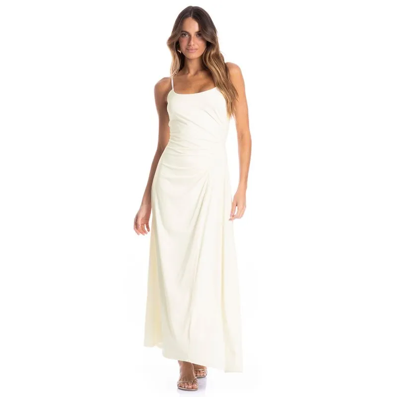 Vestido Feminino Franzido Caribe Branco/PP