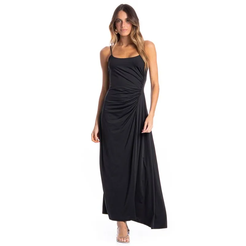 Vestido Feminino Franzido Caribe Preto/PP