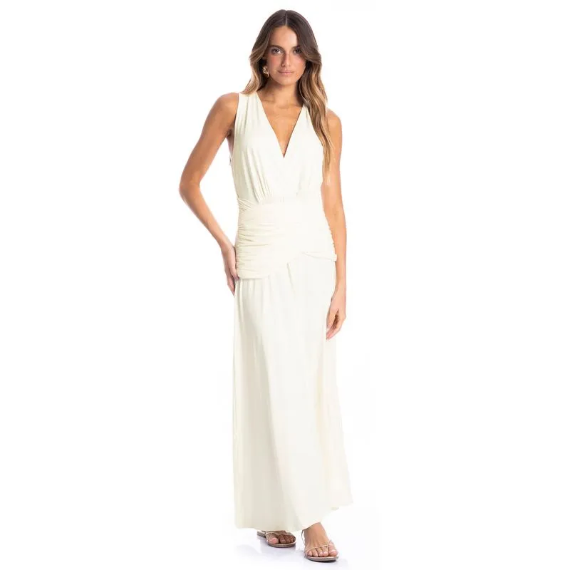 Vestido Feminino Transpassado Caribe Branco/M