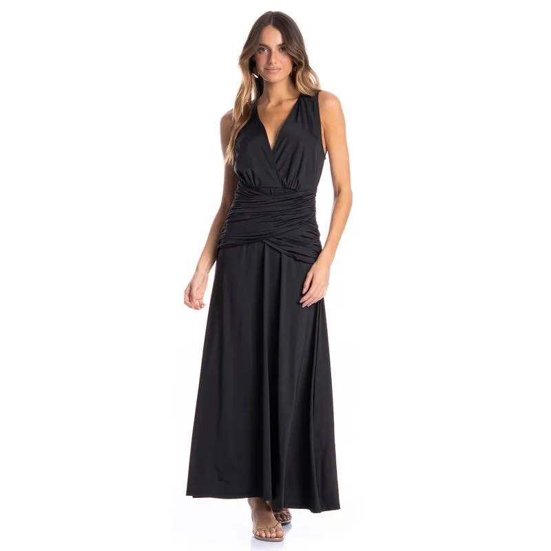 Vestido Feminino Transpassado Caribe Preto/P