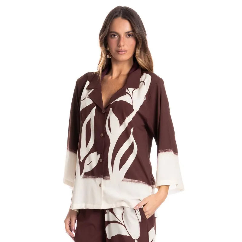 Camisa Feminina Abotoada Toscana Vermelho/G