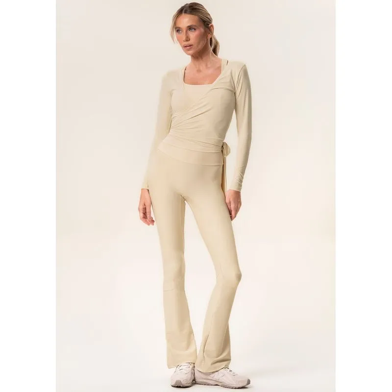 Calça Mini Flare Seamless Shape Balance Vivame Bege/G