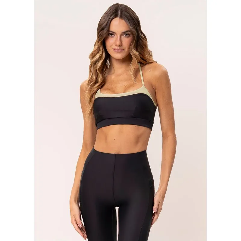 Top Cruzado Dash Vivame Preto/G