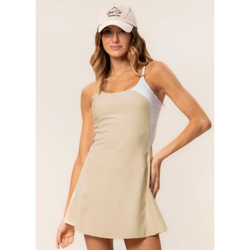 Vestido Com Shorts Curve Vivame Bege/P