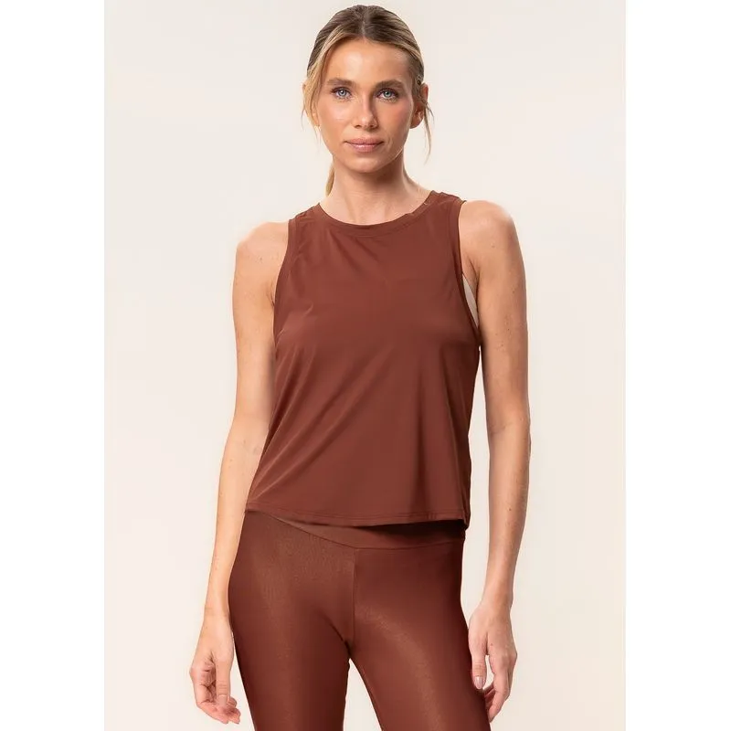 Regata Feminina Basic Soft Glow Vivame Marrom/G