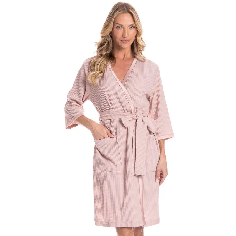 Robe Curto Feminino Piquet Rosa-3/TU