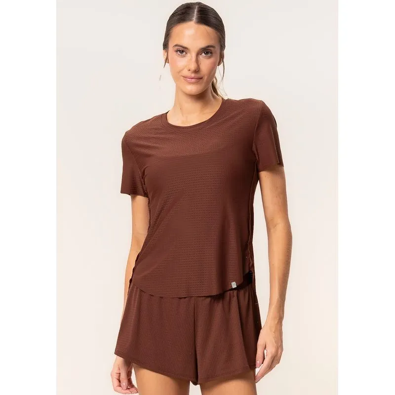 Camiseta Crop Daily Vivame Marrom/G
