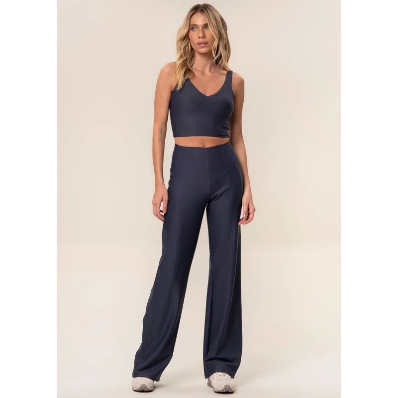Calça Ampla Invisible Slim Shape Elevate Vivame Azul Marinho/P
