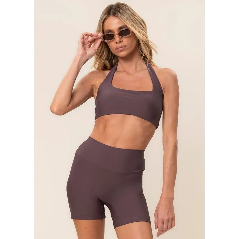 Shorts Médio Seamless Shape Core Vivame Roxo/P