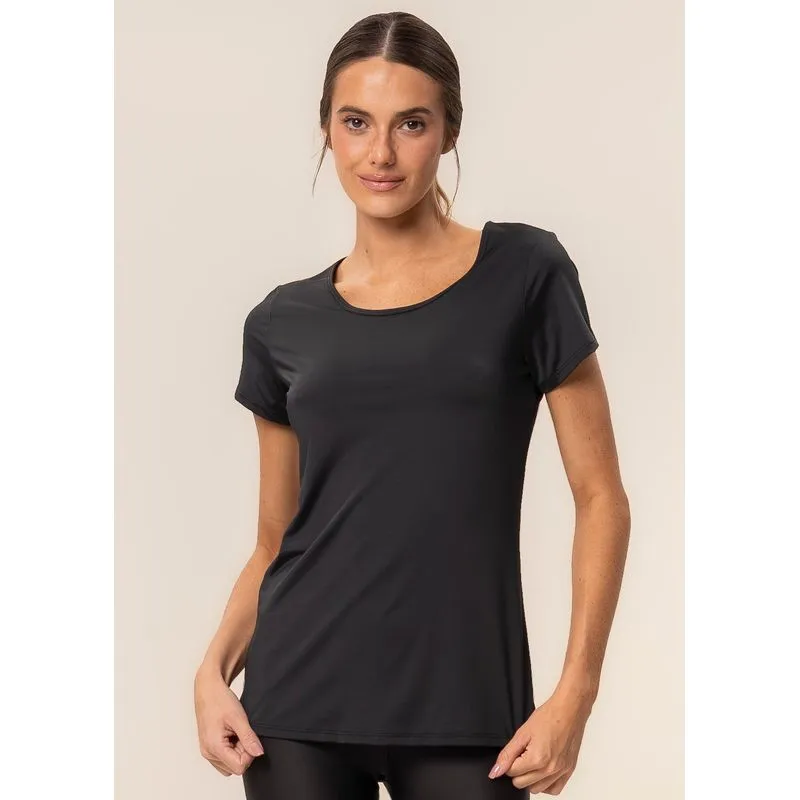 Camiseta Costas Cruzadas Blushed Vivame Preto/GG