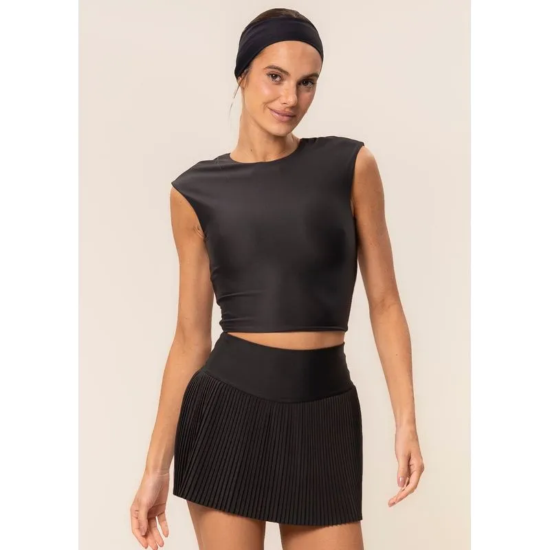 Top Alongado Costas Cruzadas Blushed Vivame Preto/P