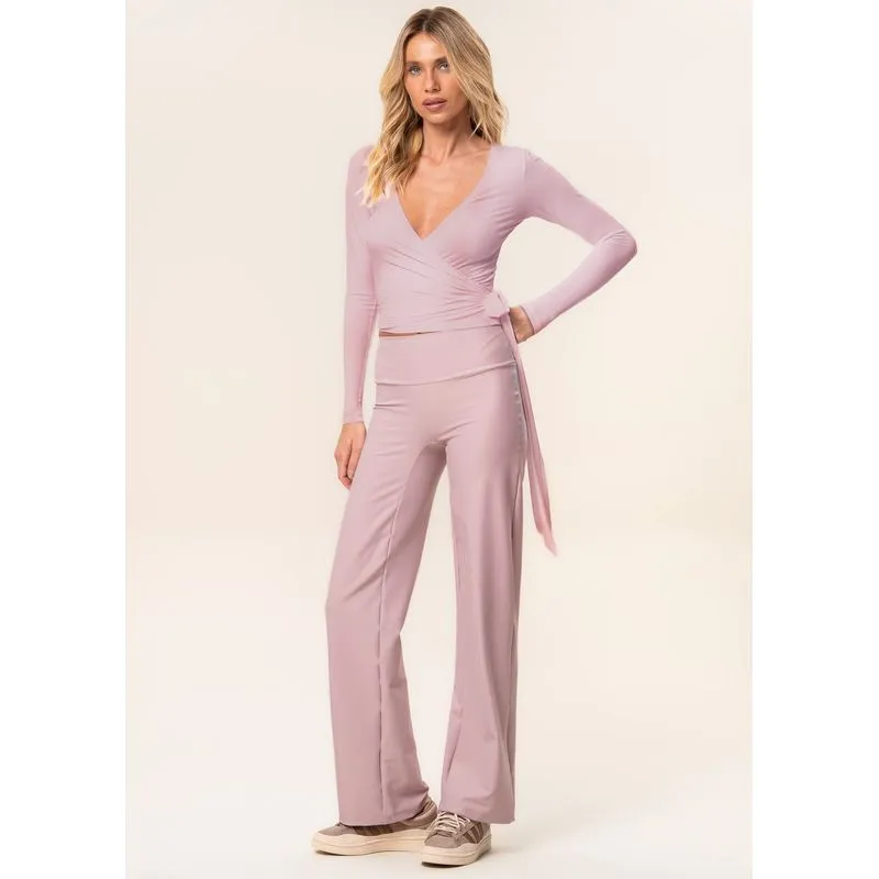 Calça Reta Seamless Shape Blushed Vivame Rosa-3/M