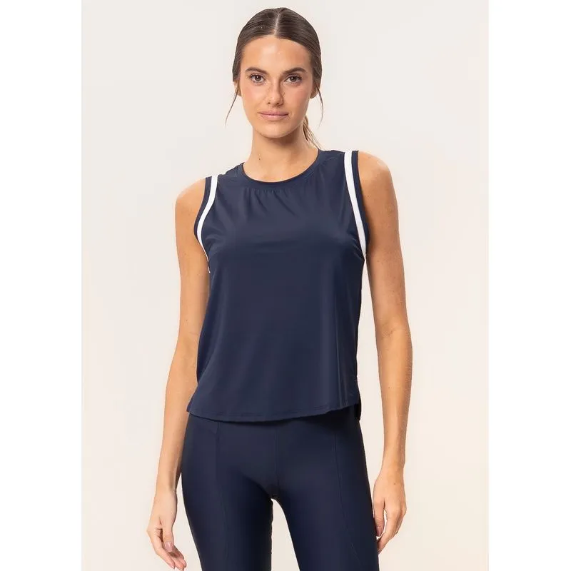 Regata Feminina Crop Line Up Vivame Azul Marinho/GG