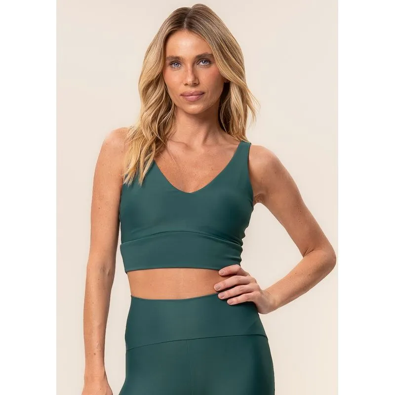 Top V Paralelo Compress Vivame Verde/G