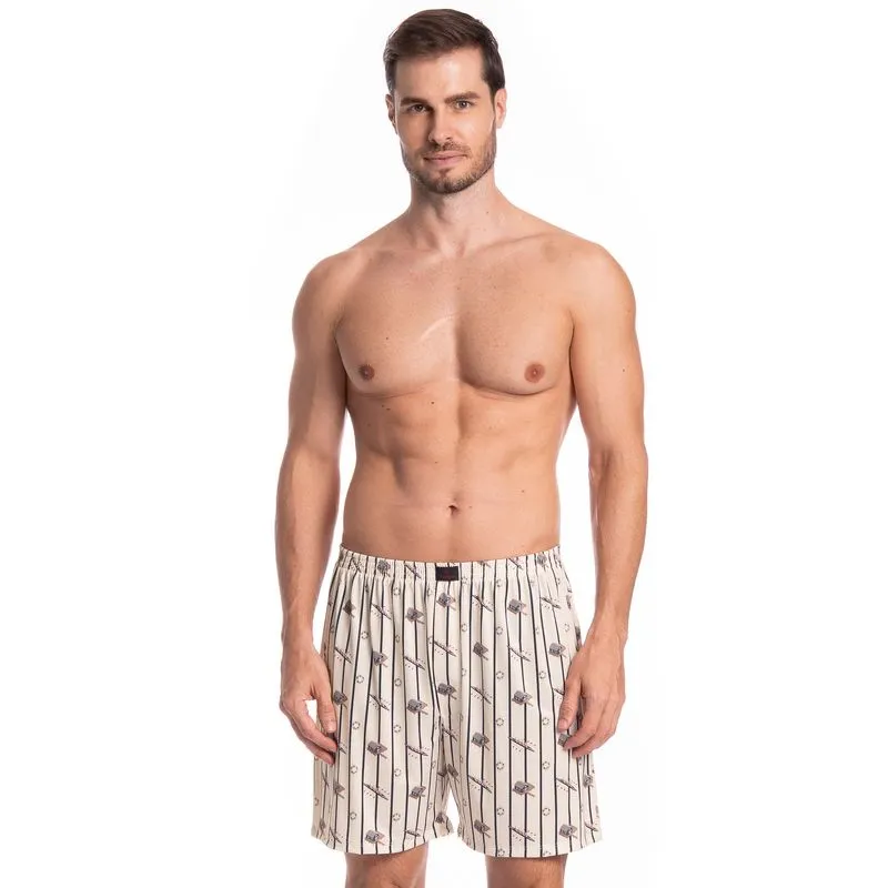 Boxer Masculina Clóvis Tombini Azul Marinho/G