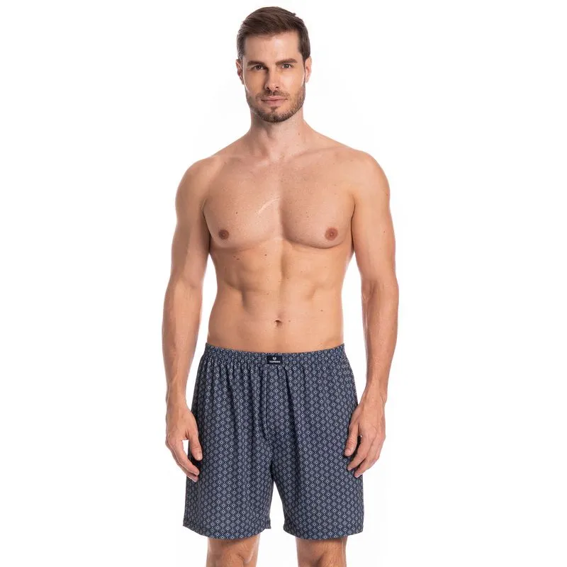 Boxer Masculina Clóvis Tombini Azul Marinho/G