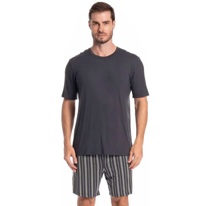Pijama Curto Felipe Tombini Cinza/P