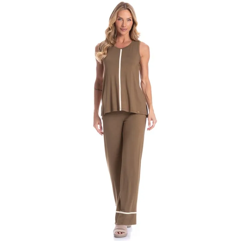 Conjunto Feminino Lara Marrom/M