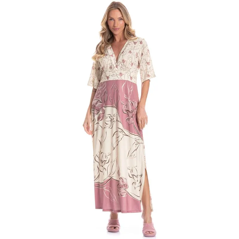 Kaftan Feminino Longo Marina Rosa/G