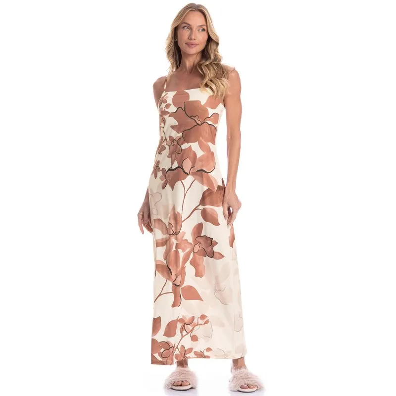 Vestido Longo Feminino Thalia Marrom/M