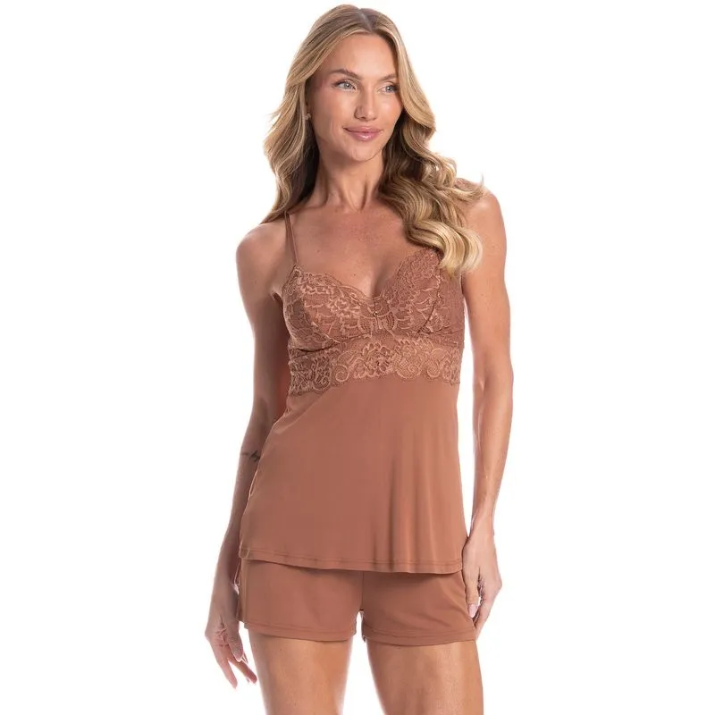 Short Doll Feminino Manu Colors Marrom/P