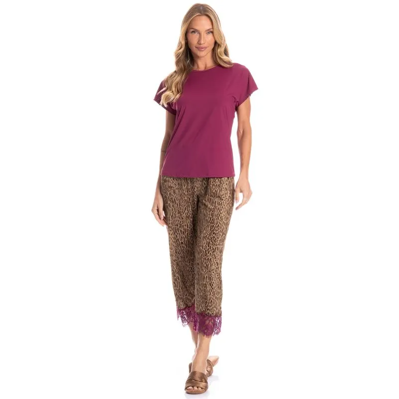 Pijama Feminino Capri Ártemis Rosa/G