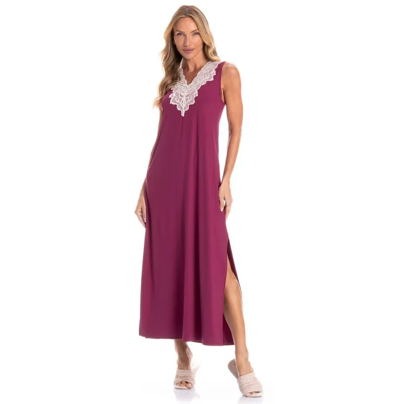 Camisão Feminino Regata Longo Diana Rosa/G