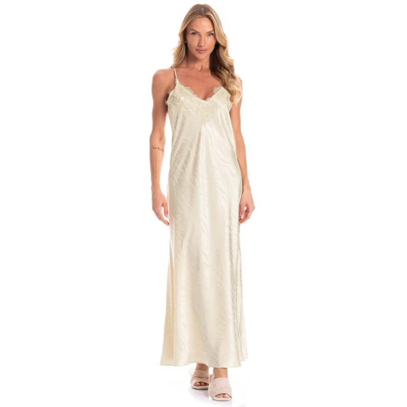Camisola Feminina Longa Ceci Isa Branco/G