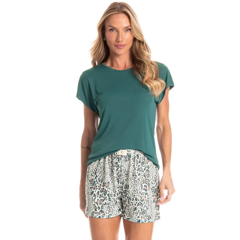 Pijama Feminino Curto Hera Verde/G
