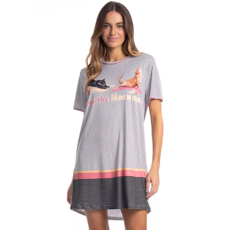 Camisão Feminino Cats Yoga Branco/M