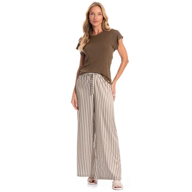 Pijama Feminino Longo Maia Marrom/P