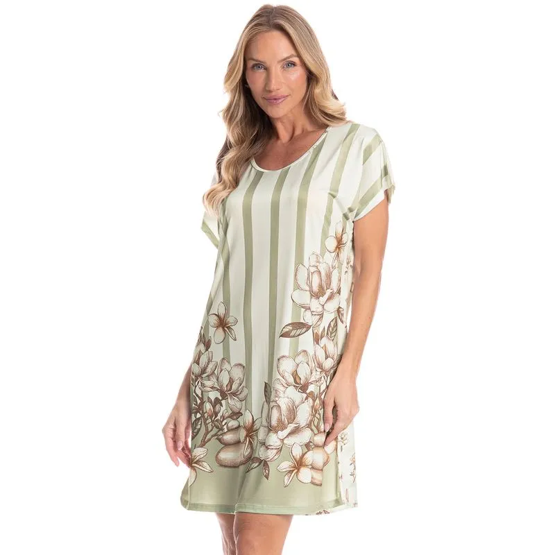 Camisão Feminino Com Máscara Spa Verde/GG
